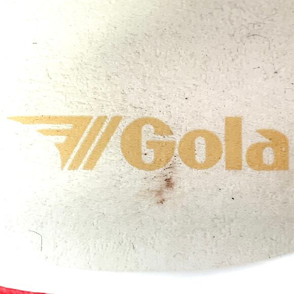 GOLA Size 10 Torpedo White Green Red Leather Suede Low Top Sneakers - Picture 7 of 8